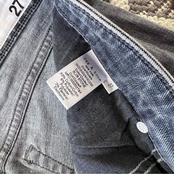 Rag & bone Dre lowrise slim boyfriend jeans in a washed out black/gray‎ size 27 - Picture 7 of 8